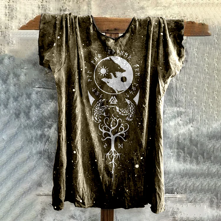 Wearshes Viking Viking Totem Washed T-Shirt