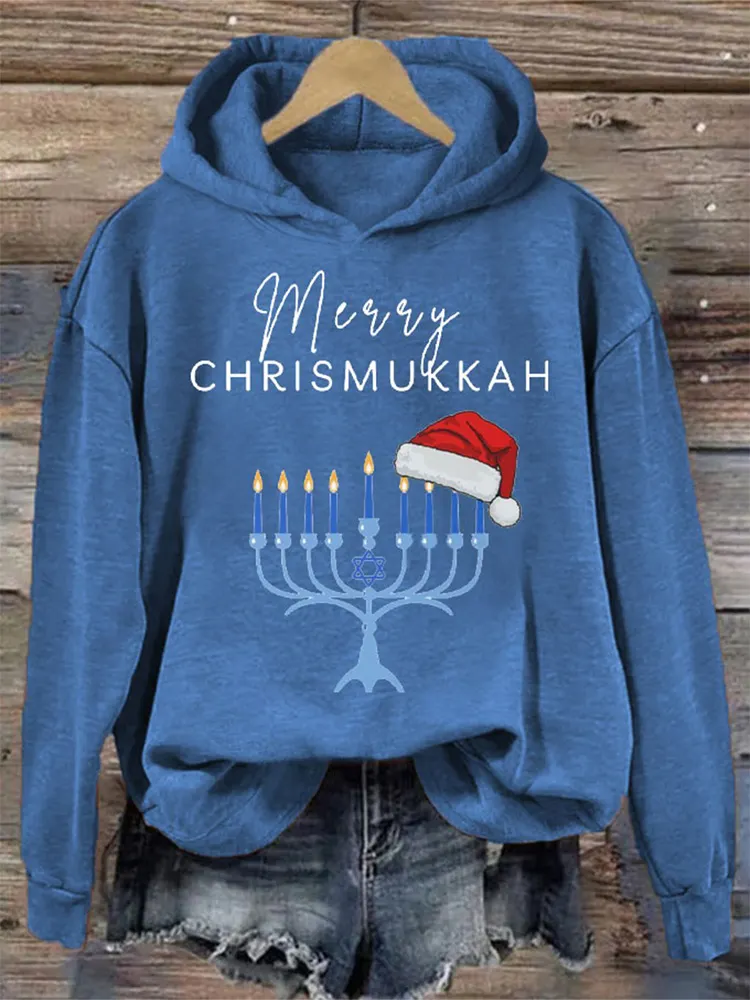 Women's Merry Chrismukkah Printed Sweatshirt