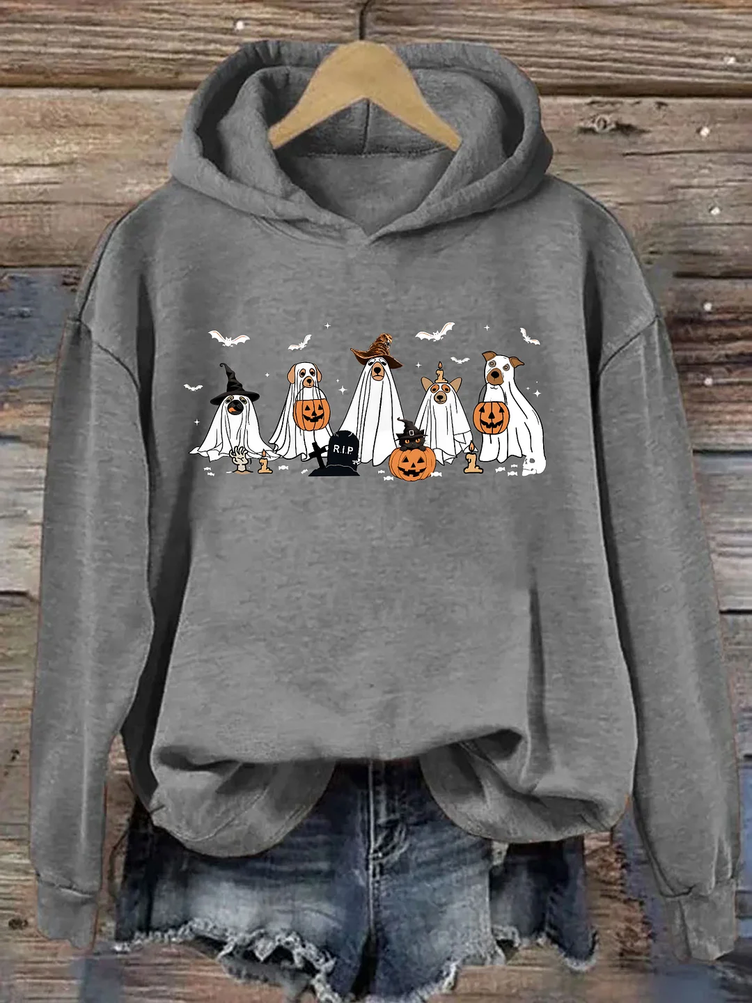 Cute Ghost Dogs Halloween Hoodie