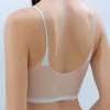 Soutien-gorge sans couture femme en soie glacée ultra-fine sans anneau acier