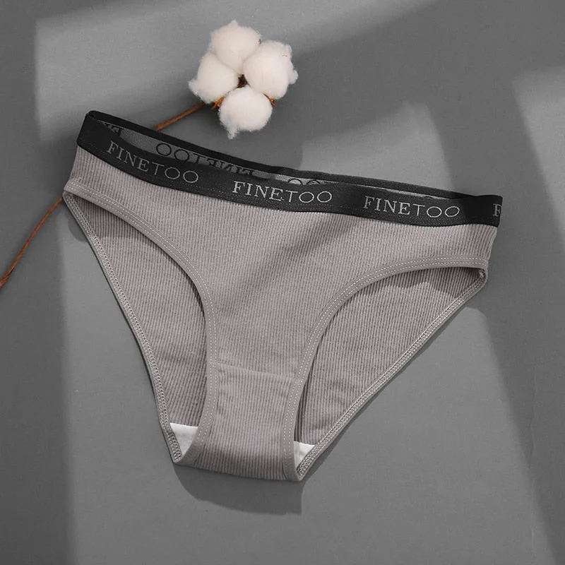 FINETOO Cotton Brazilian Panties Women M-XL Low-Rise Underwear Ladies Soft Underpants Female Panty Lingerie Cotton Panties 2021
