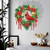 Diamond Painting Christmas Cardinal Wall Decor Wreath Pendant