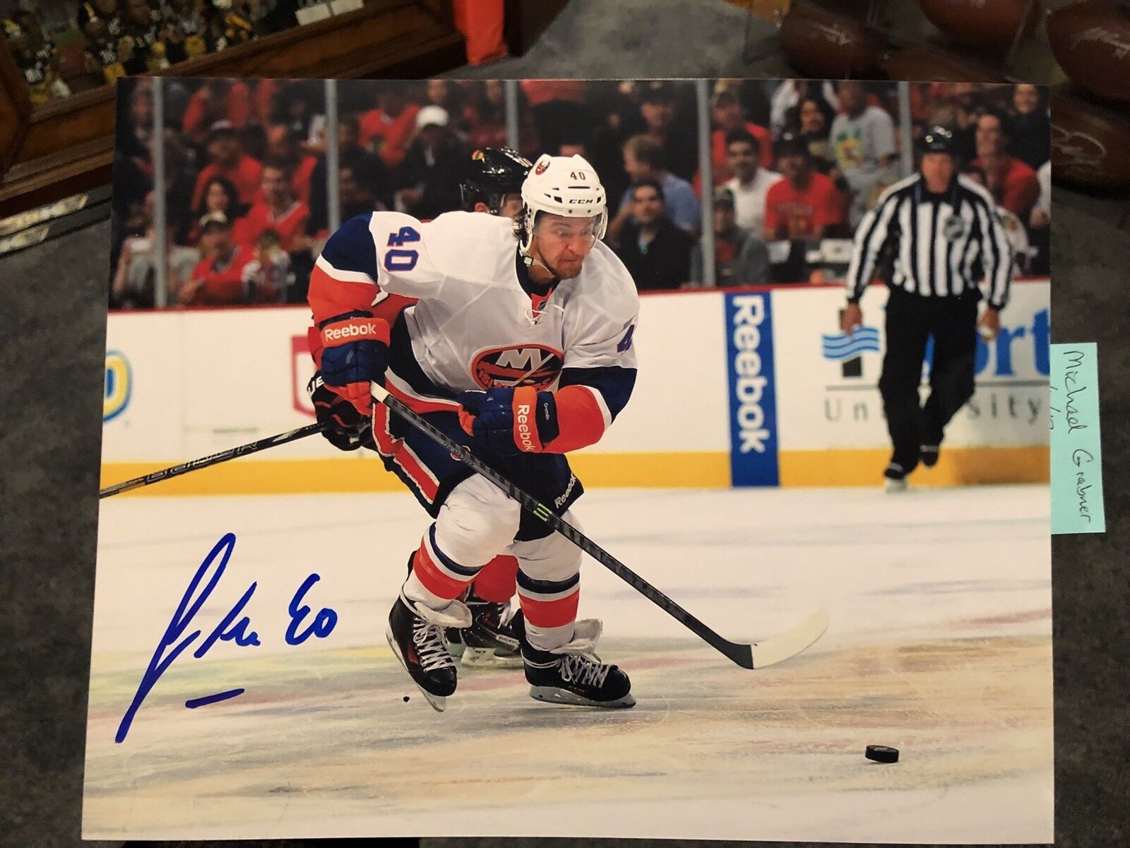 Michael Grabner Hand SIGNED 8X10 Photo Poster painting AUTOGRAPH New York Islanders