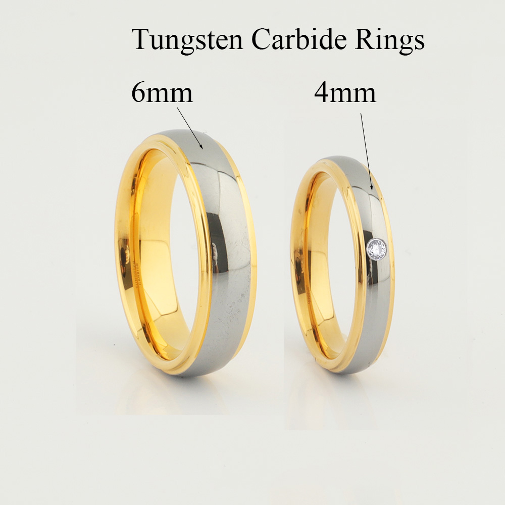 Latest Wedding Rings For Couples Lover's High Quality Unique Designer Jewelry Bicolor Rose Golden Tungsten Carbide Ring