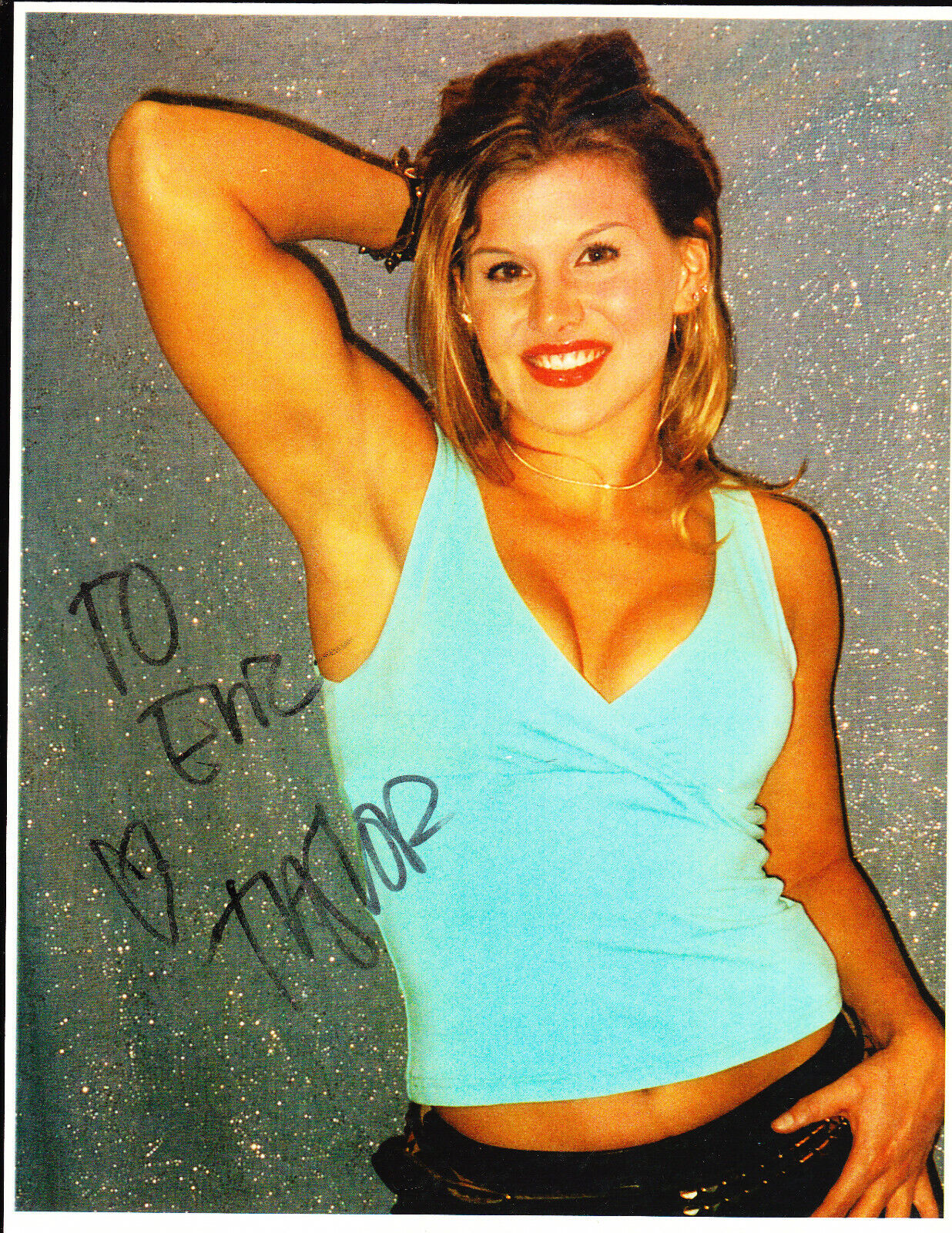 RARE Taylor Matheny SIGNED AUTOGRAPH WRESTLER WWE 8X11 Photo Poster painting COA BIKINI MODEL