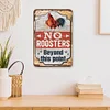 Farm Chicken No Roosters Beyond This Point - Vintage Metal Signs - 30*40cm - Warning&Farm