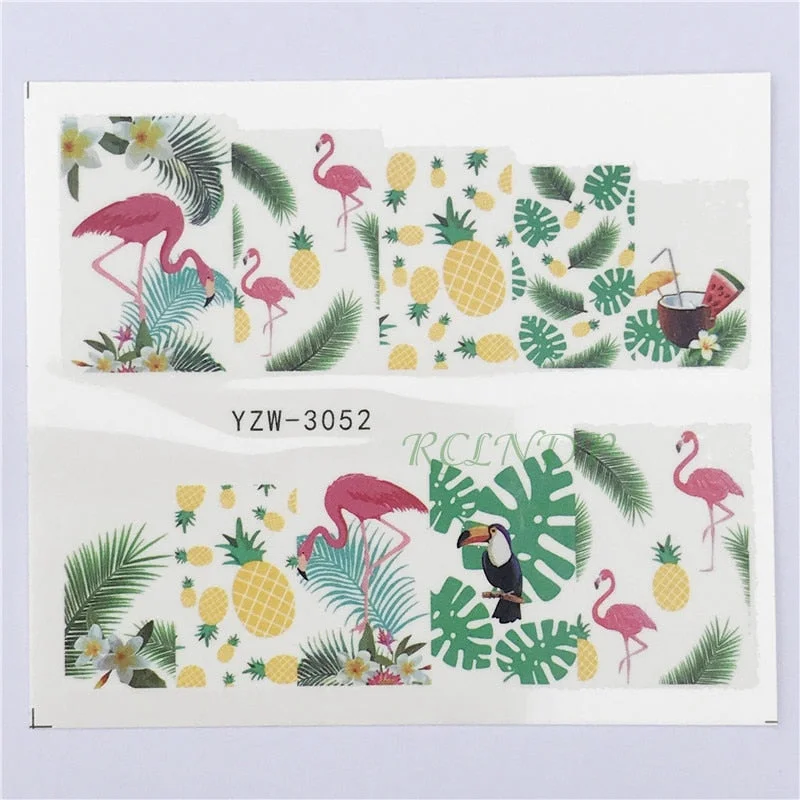 Nail sticker art decoration slider fox wolf animal adhesive design Water decal manicure lacquer accessoires polish foil