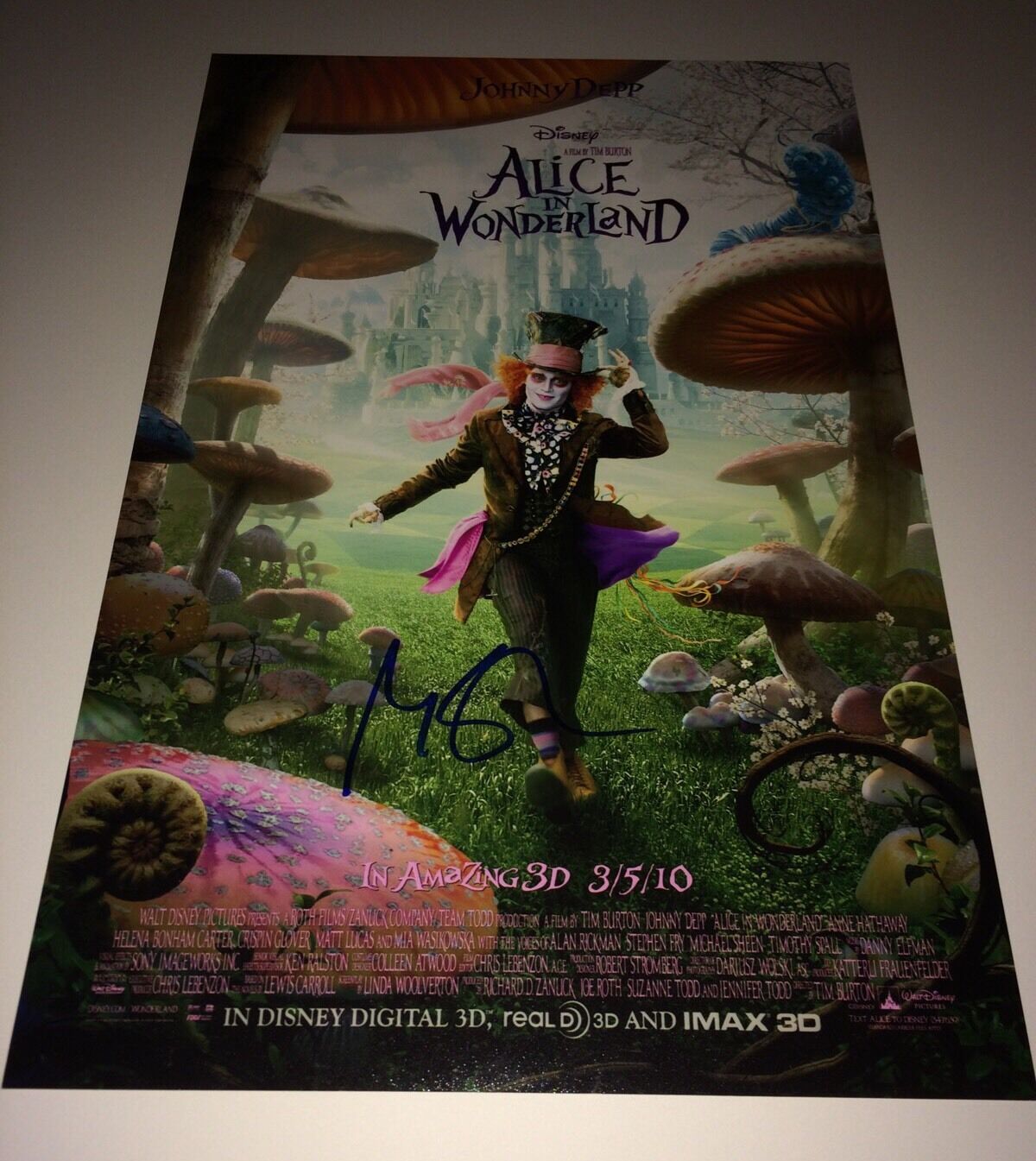 MICHAEL SHEEN HAND SIGNED 11x17 Alice In Wonderland Poster IN PERSON Autograph