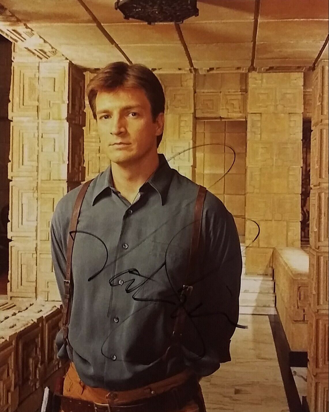 Nathan Fillion signed 8 x 10