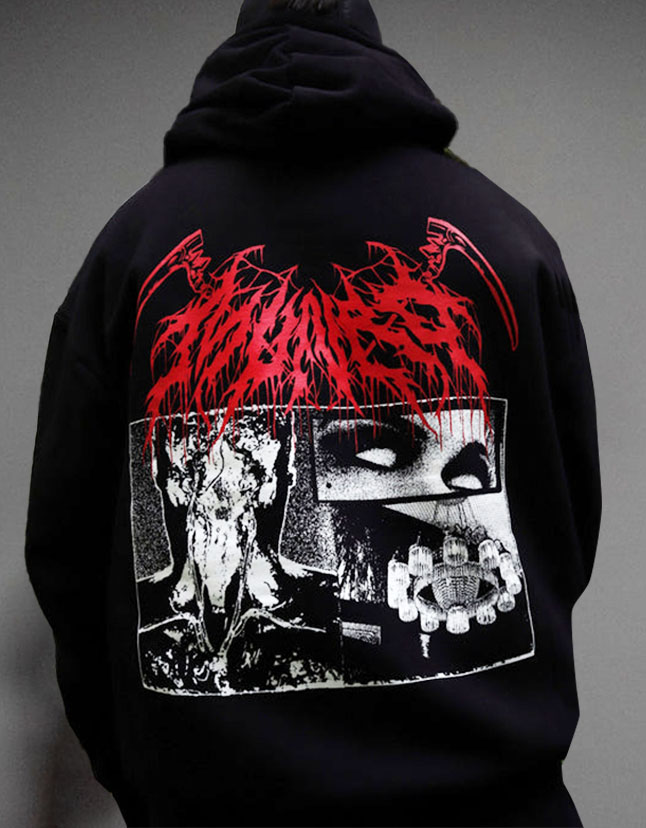 Darkness Print Scythe Hoodie / TECHWEAR CLUB / Techwear