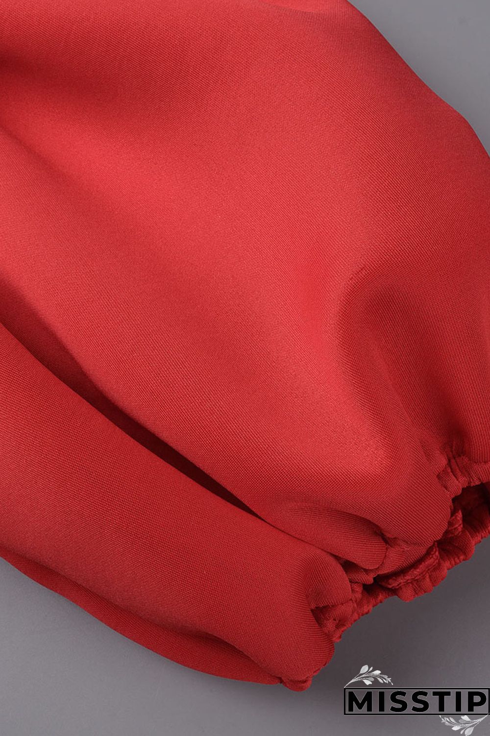 Red Elegant Solid Patchwork Flounce Asymmetrical Oblique Collar Evening Dress Dresses