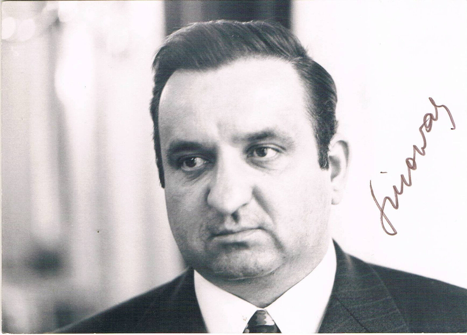 Austria Chancellor Fred Sinowatz 1929-2008 autograph signed 4x6