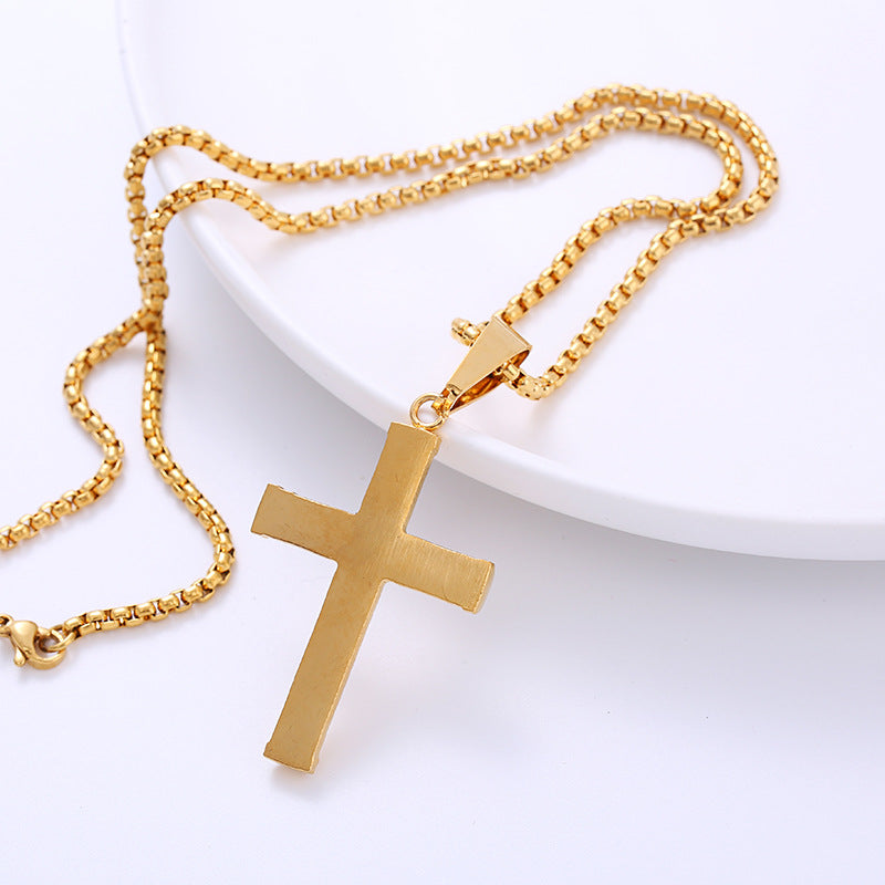 Retro Vintage Cross Stainless Steel Electroplating Pendants