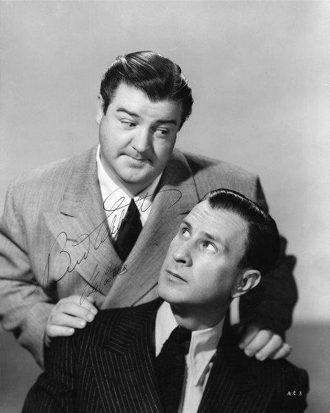 REPRINT - ABBOTT & COSTELLO Bud Lou Comedy Signed 8 x 10 Photo Poster painting Poster RP