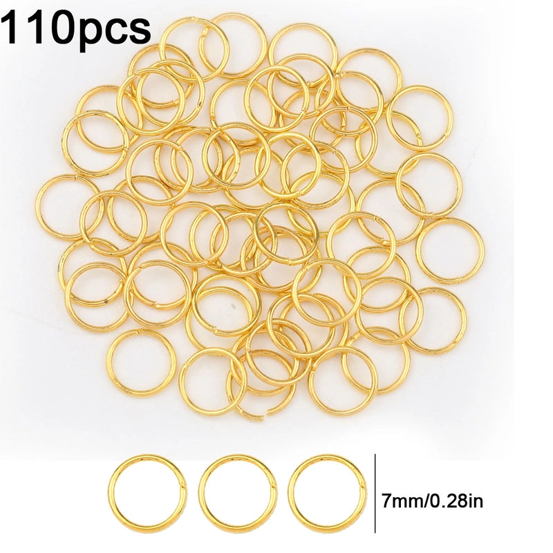 1 Set Diameter 3mm Diameter 4mm Diameter 5mm Alloy Solid Color Open Jump Rings Jewelry Accessories