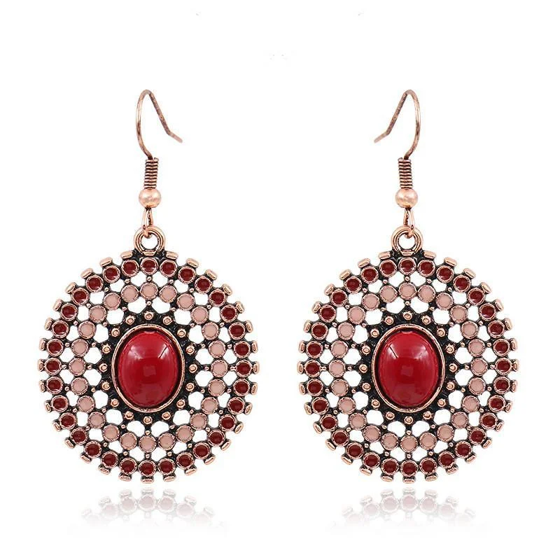 Sunflower Gem Ladies Retro All-Match Earrings