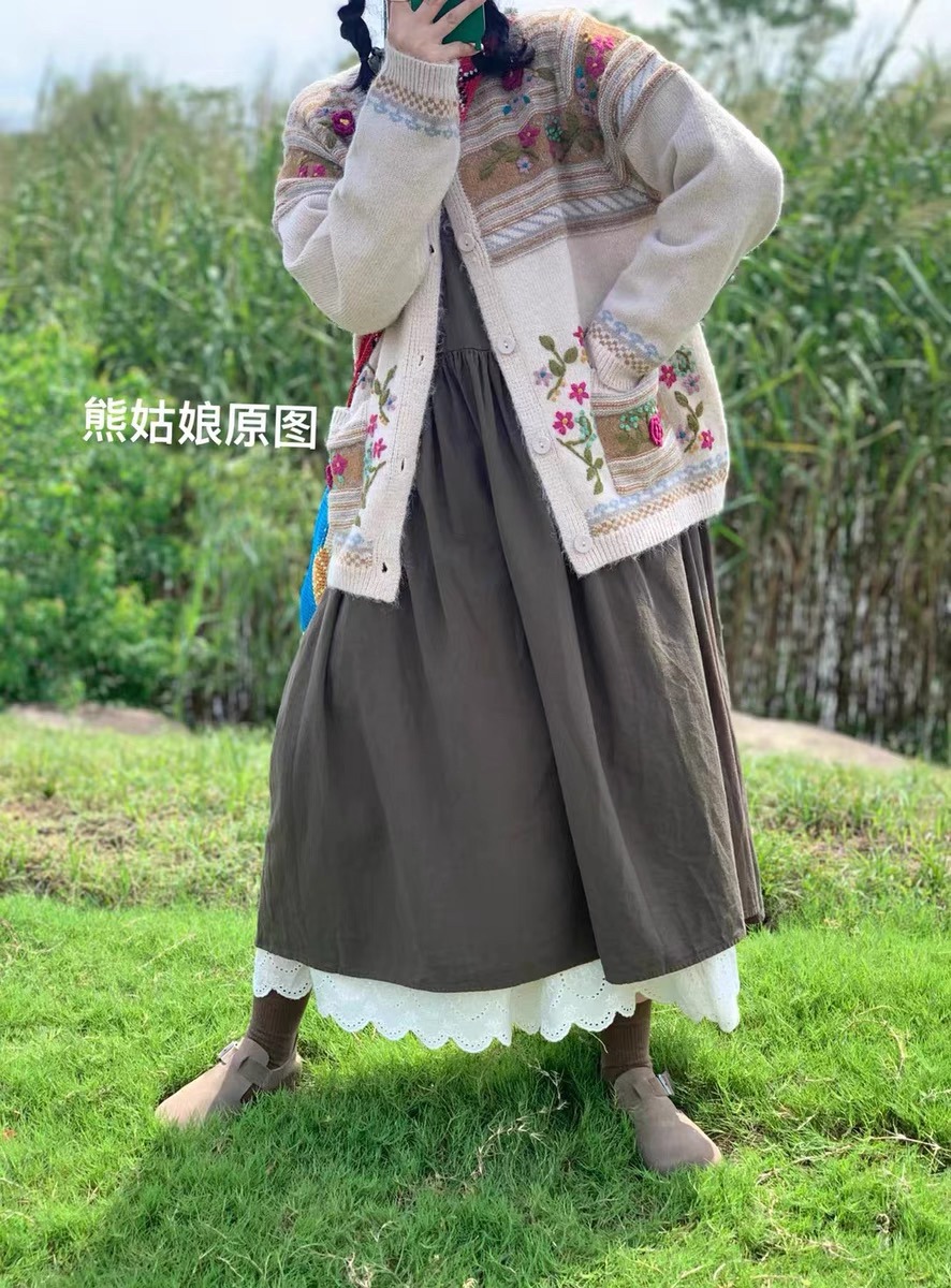 Chicfifth Sweater Women Winter Long Sleeve High Quality Autumn Vintage Top Knitted Cardigan