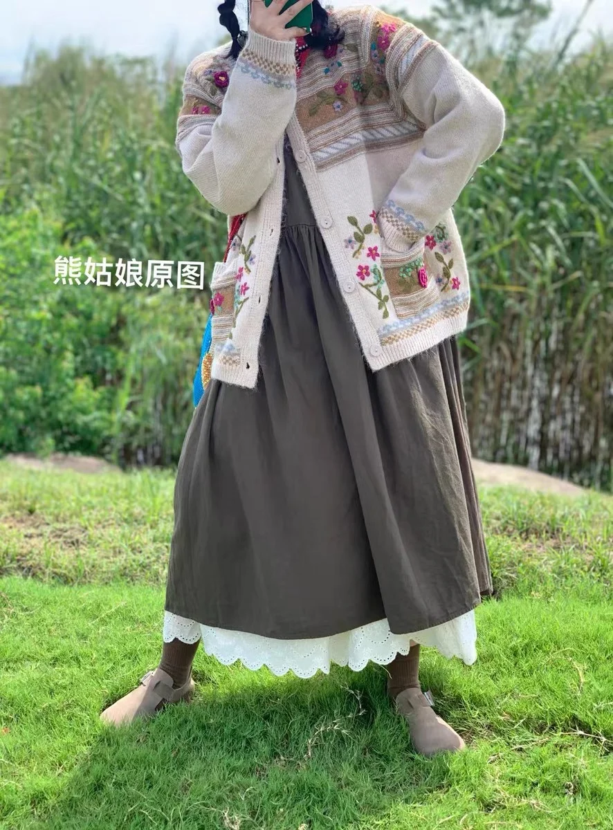 Chicfifth Sweater Women Winter Long Sleeve High Quality Autumn Vintage Top Knitted Cardigan