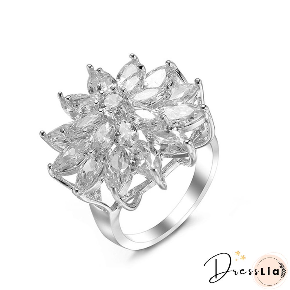 925 Sterling Silver Sapphire Rings for Women New Model Fashion Jewelry Zircon Horse Eye Rings Wedding Jewelry Engagement Diamond Rings