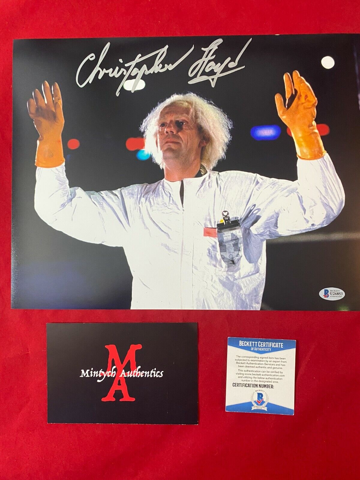 CHRISTOPHER LLOYD SIGNED 11x14 Photo Poster painting! BACK TO THE FUTURE! BECKETT COA! DOC BROWN