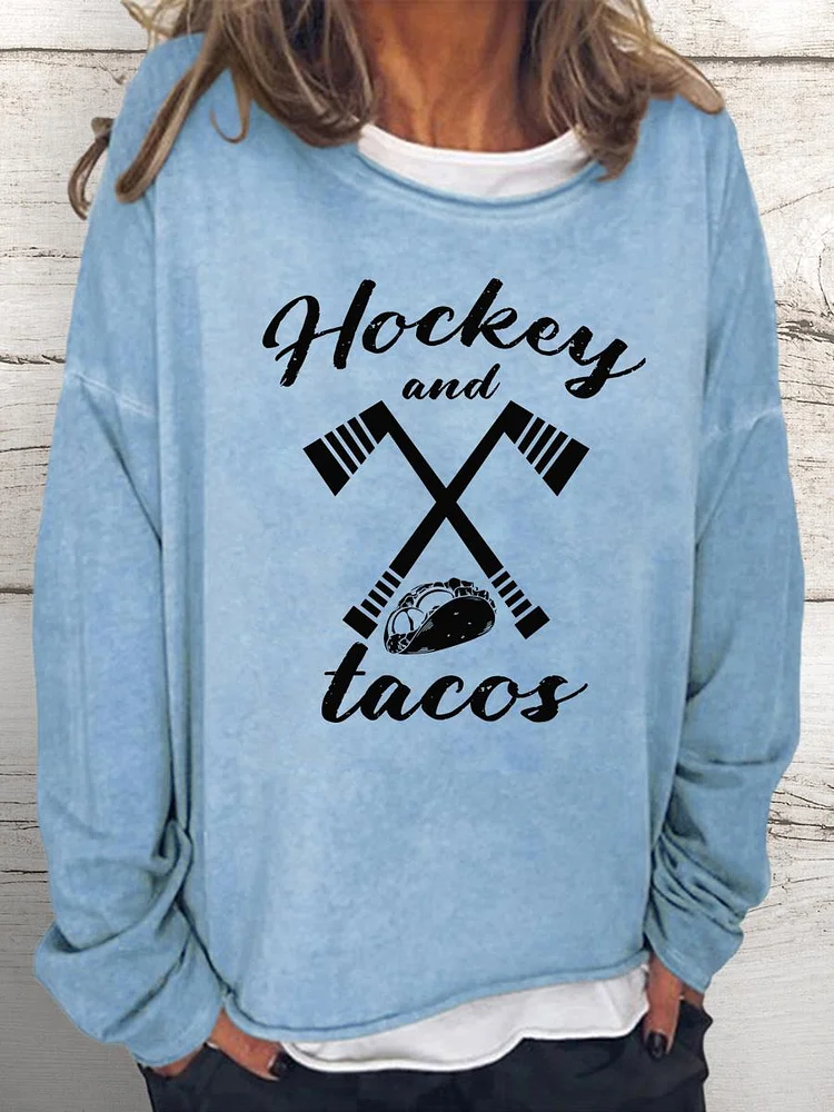 hockey Women Loose Sweatshirt-Annaletters