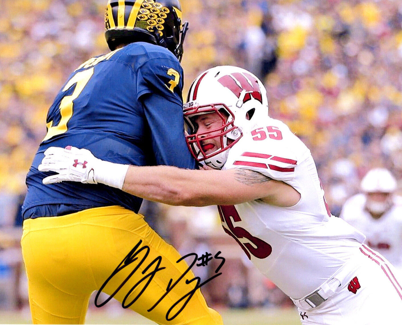 Garrett Dooley Wisconsin Badgers hand signed autographed 8x10 football Photo Poster painting d