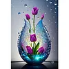 Water Drop Flowers-11CT Stamped Cross Stitch 40*60cm  tapestrymarket