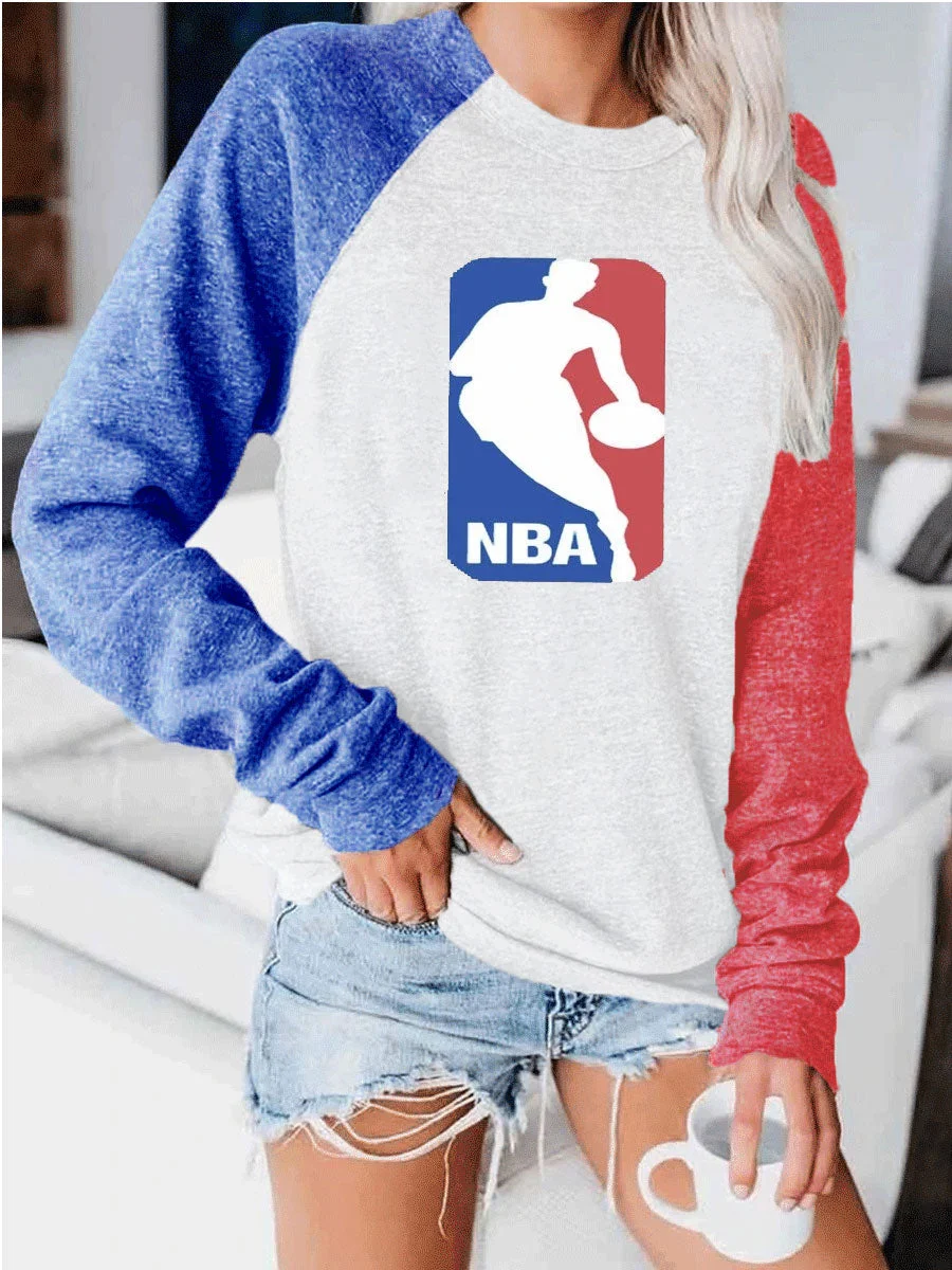 Basketball Love Colorblock Sweatshirt