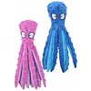 2Pcs Octopus Dog Toy No Stuffing Squeaky Plush Puzzle Toy Interactive Chew Toy