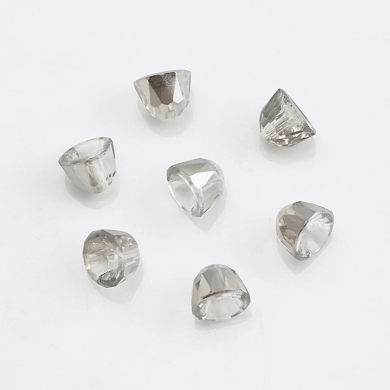 50 PCS/Package 7 * 8mm Hole 1~1.9mm Crystal Glass Solid Color Beads