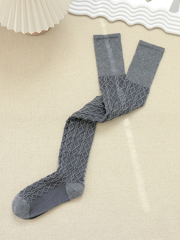 Casual Skinny Split-Joint Solid Color Stockings Accessories