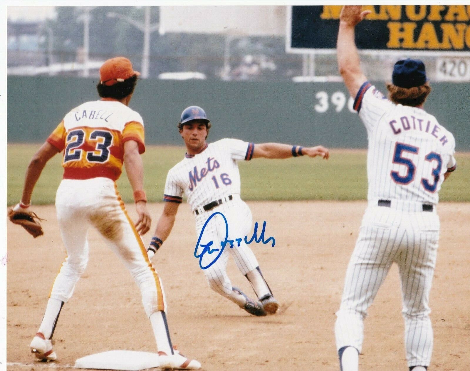 LEE MAZZILLI NEW YORK METS ACTION SIGNED 8x10