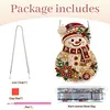 Snowman Acrylic DIY Diamond Painting Pendant Double-Sided Print Kit