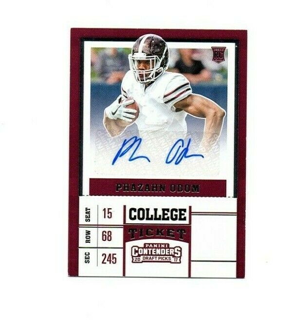 Phazahn Odom Lehigh signed autograph 2017 Panini Contenders rookie