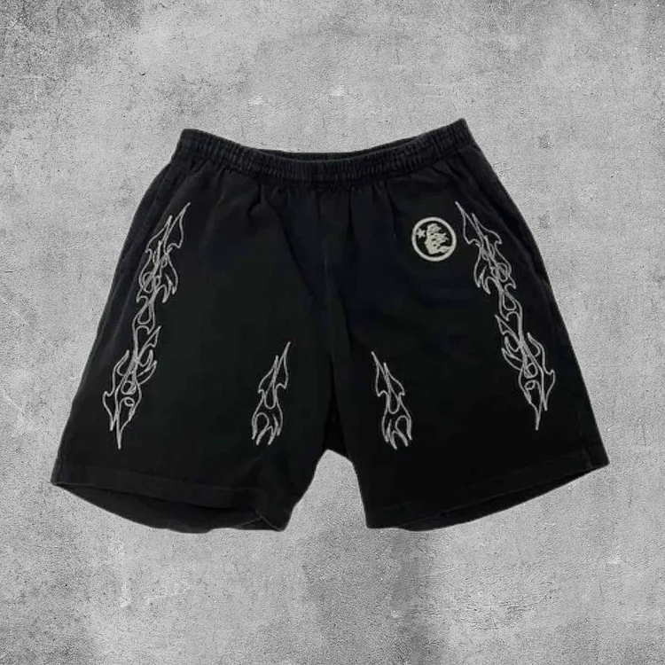 Vintage Hellstar Graphic Casual Street Mesh Shorts