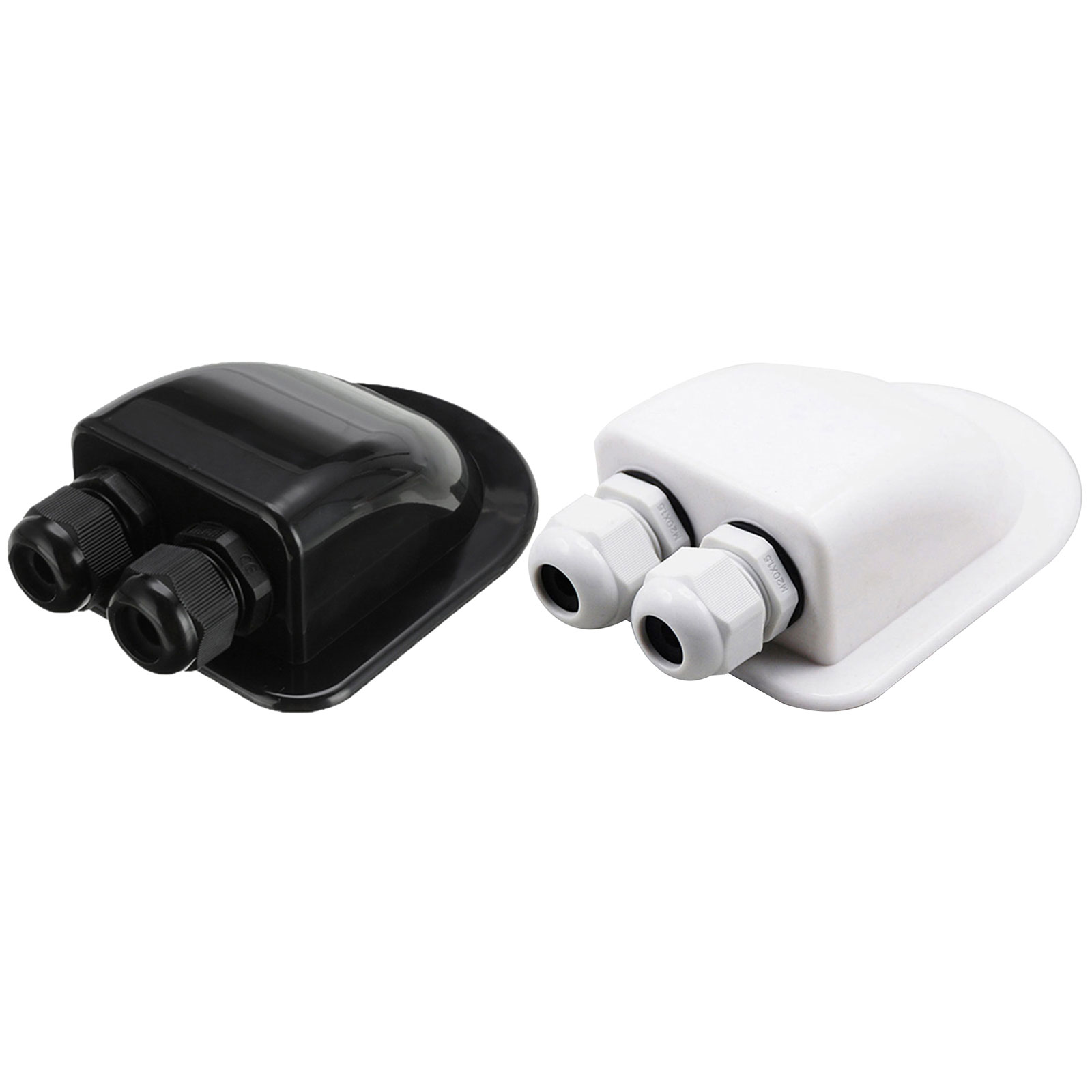 

Cable Entry Gland UV Resistant Solar Double Cable Entry Housing for RV, Black, 501 Original
