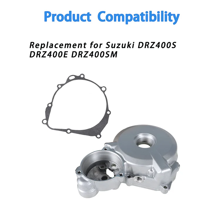 SEBLAFF Motorcycle Left Side Engine Stator Magneto Cover Case with Gask Replacement for DRZ400E DRZ400S DRZ400SM 11351-29F600, 11483-29F00