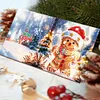 (US Local)12Pcs Christmas Santa Claus Special Shape Diamond Panting Greeting Card Kit