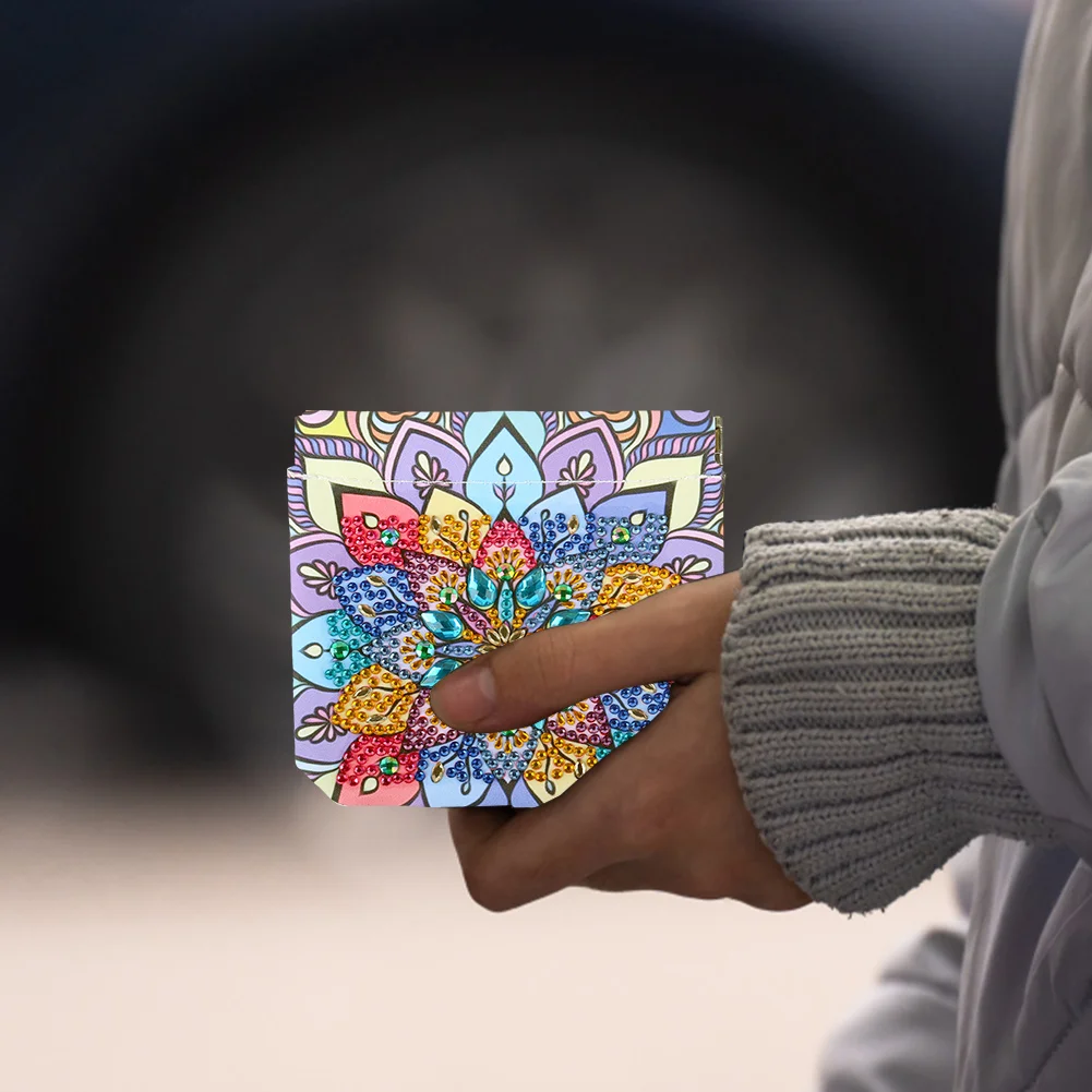 DIY Mandala Art Special Shape PU Diamond Painting Wallet Gifts for Women