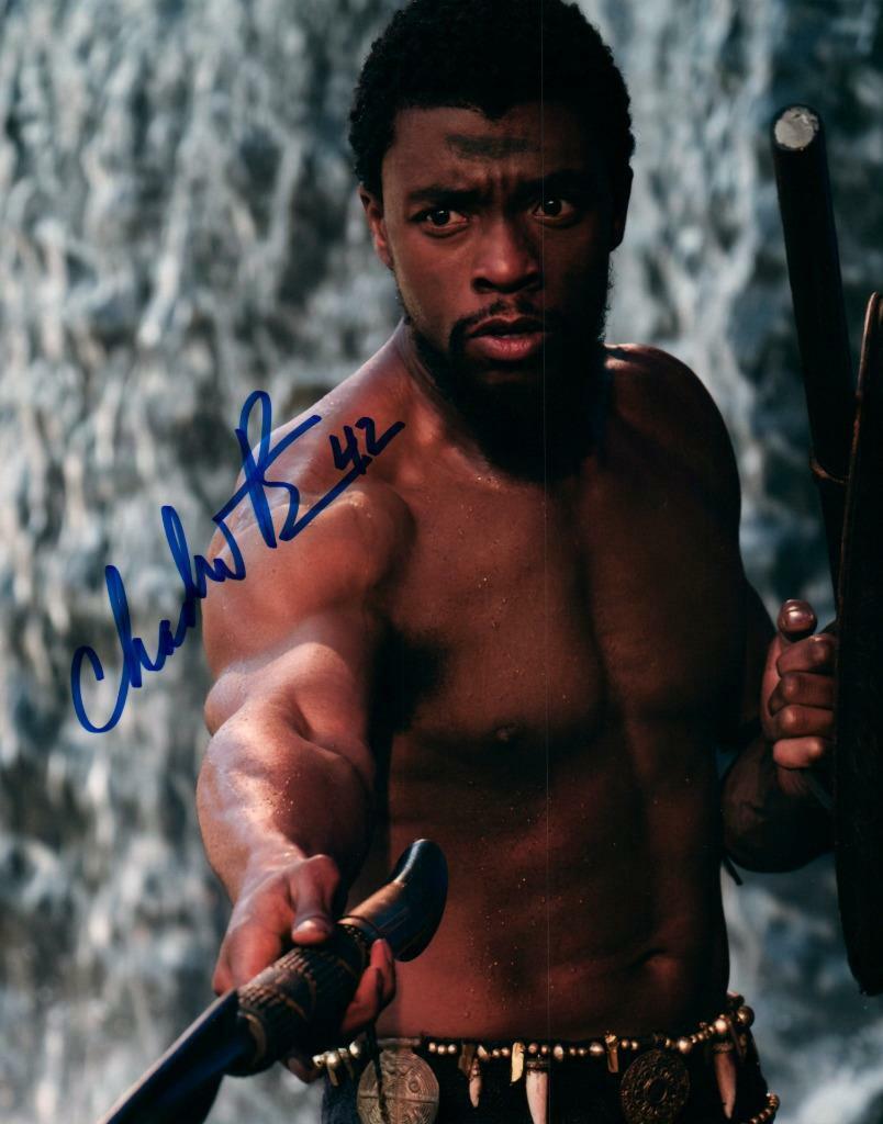 Chadwick Boseman signed 8x10 Photo Poster painting picture autographed good looking plus COA