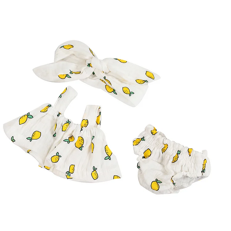 For 12" Full Body Silicone Baby Doll Pear Skirt Set Accessories