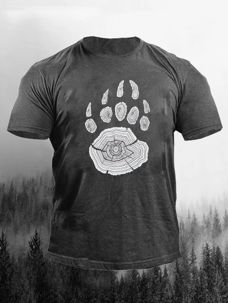 Men's Wood Grain Ring Claw T-Shirt in  mildstyles
