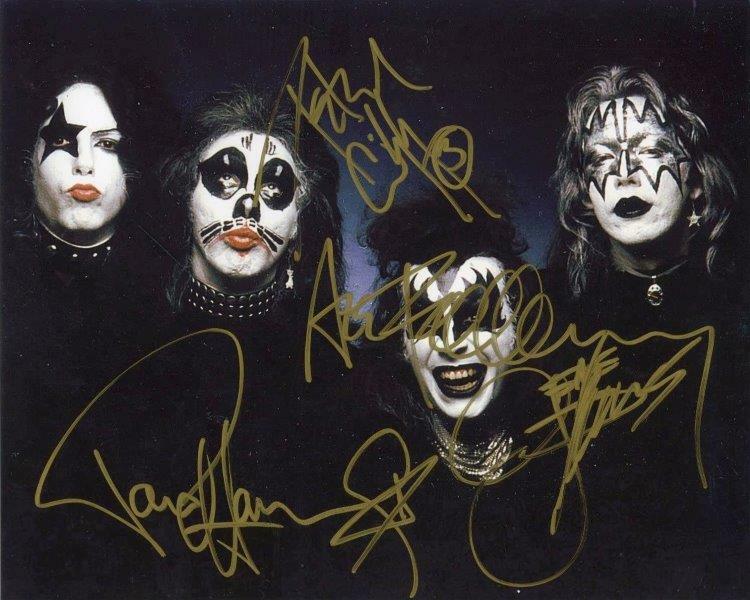 REPRINT - KISS Paul Stanley - Gene Simmons Signed 8 x 10 Glossy Photo Poster painting Poster RP