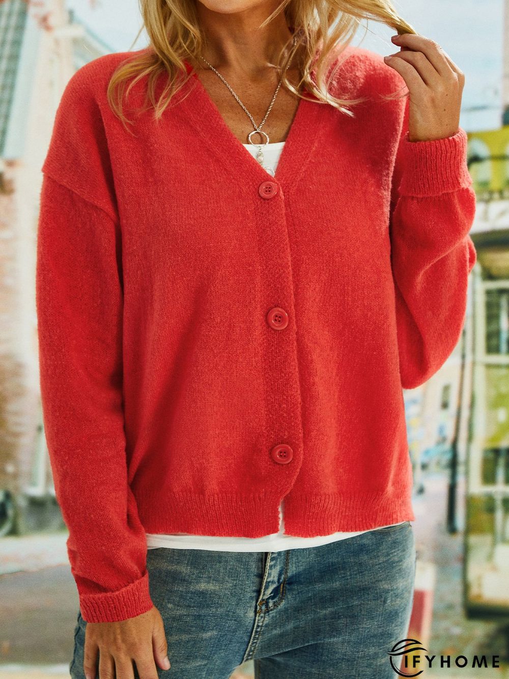 Casual Long Sleeve Sweater | IFYHOME