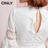 ONLY Brand 2018 NEW cotton sweet sexy backless hollow out crochet agaric lace female dresses |118107667