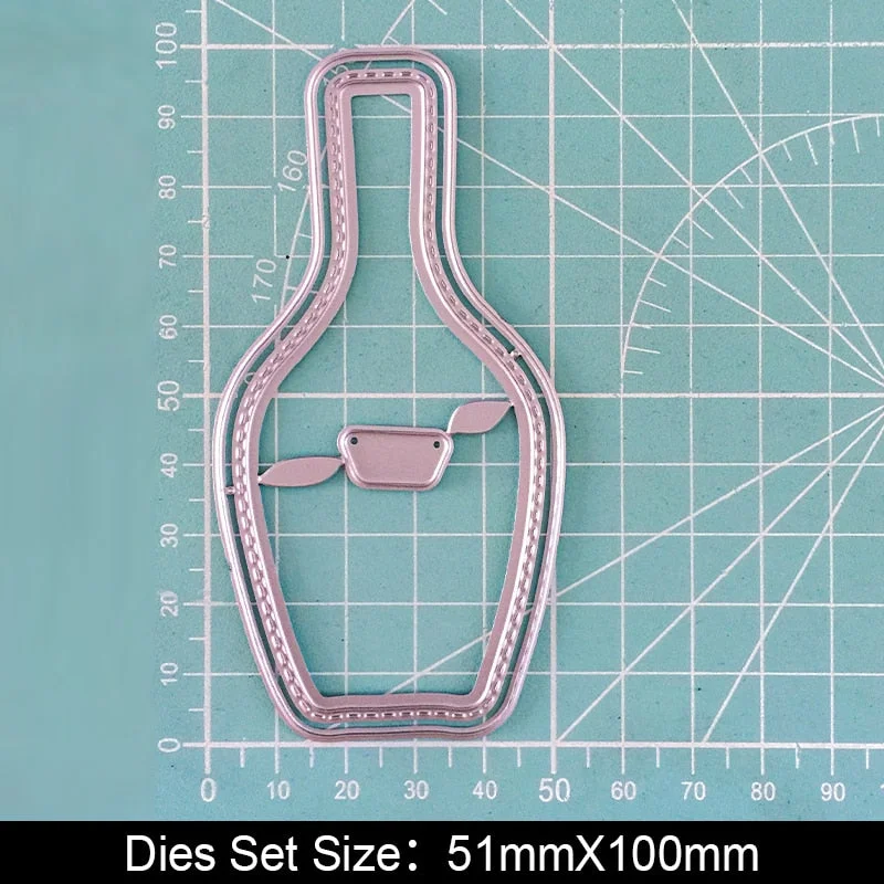 Pentagram Bottle Air Ball Star Craft Metal Cutting Dies for DIY Scrapbook Paper Cards Embossed Decorative