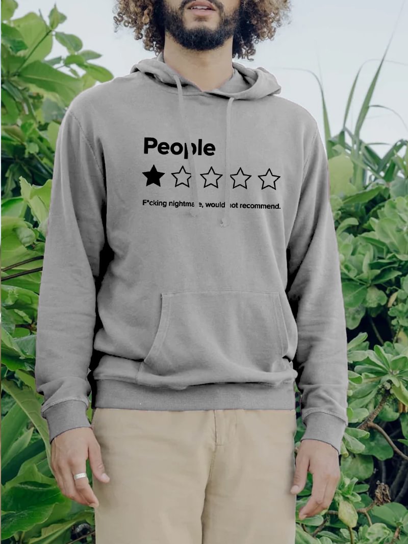 One Star Comment Graphic Men's Hoodie in  mildstyles