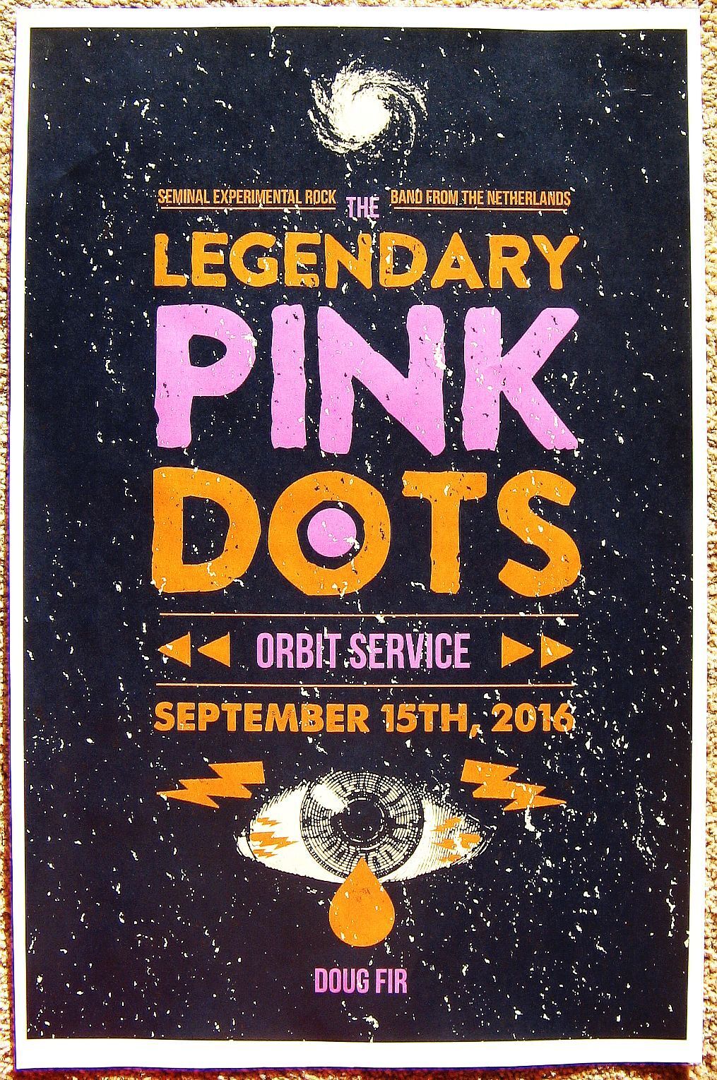 LEGENDARY PINK DOTS 2016 Gig POSTER Portland Oregon Concert