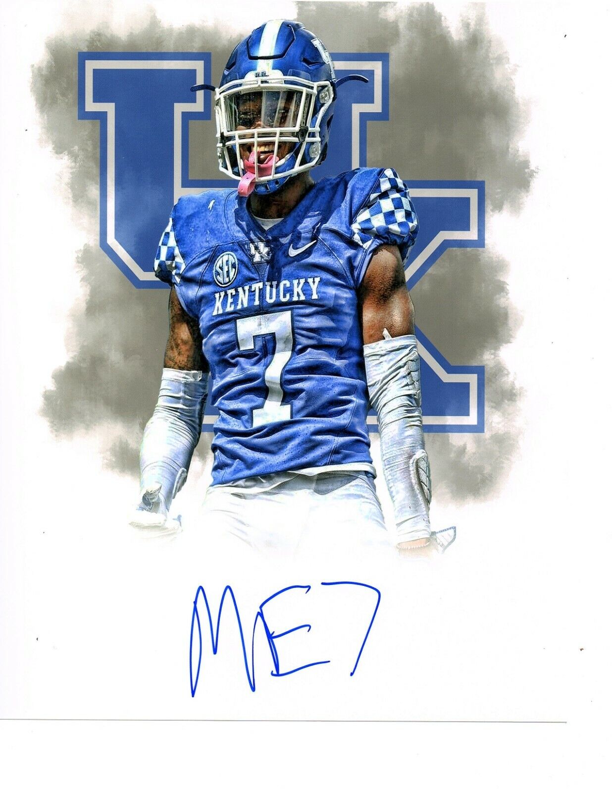 Mike Edwards Kentucky Wildcats signed autographed 8x10 football Photo Poster painting b