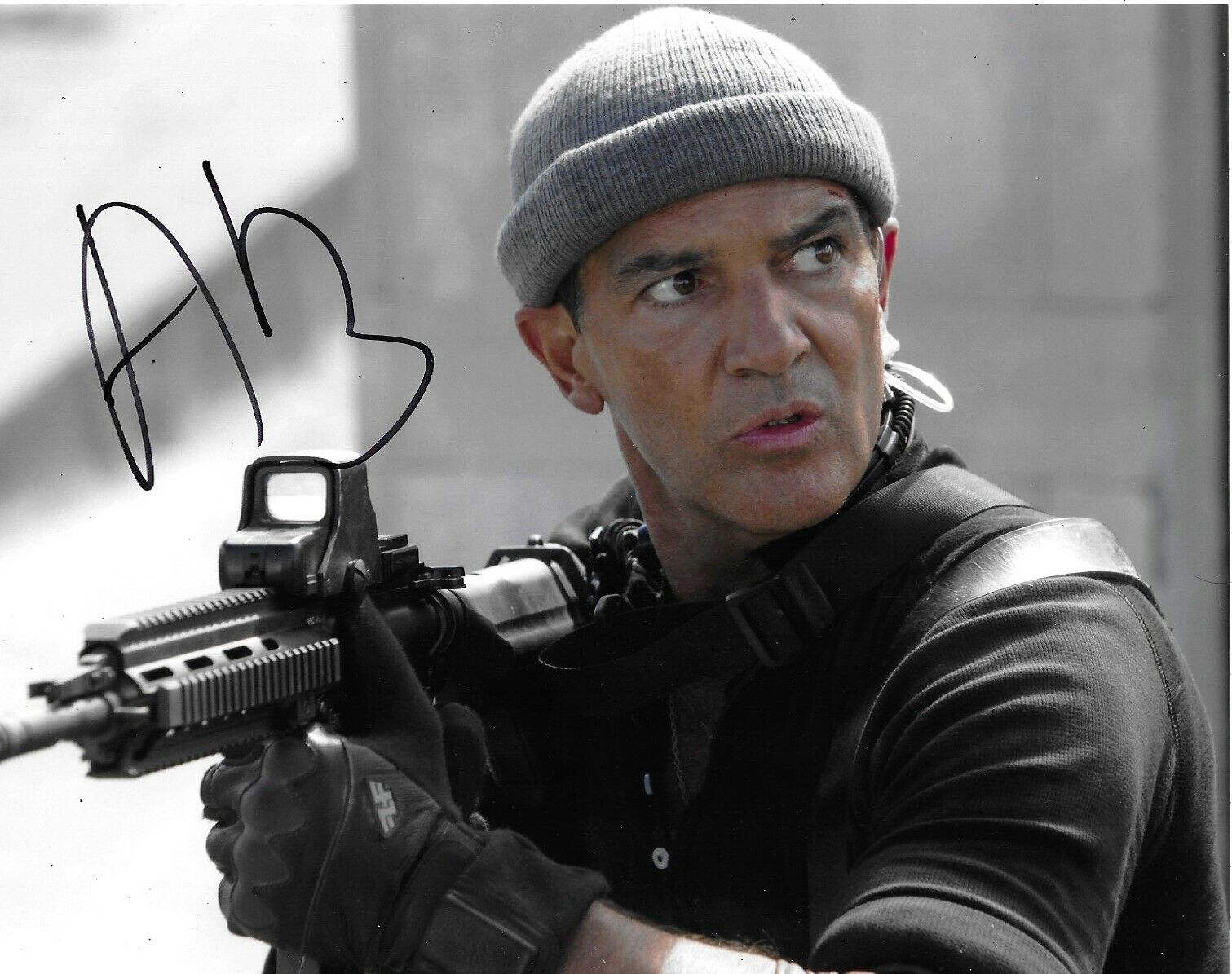 Antonio Banderas Signed The Expendables 3 10x8 Photo Poster painting AFTAL